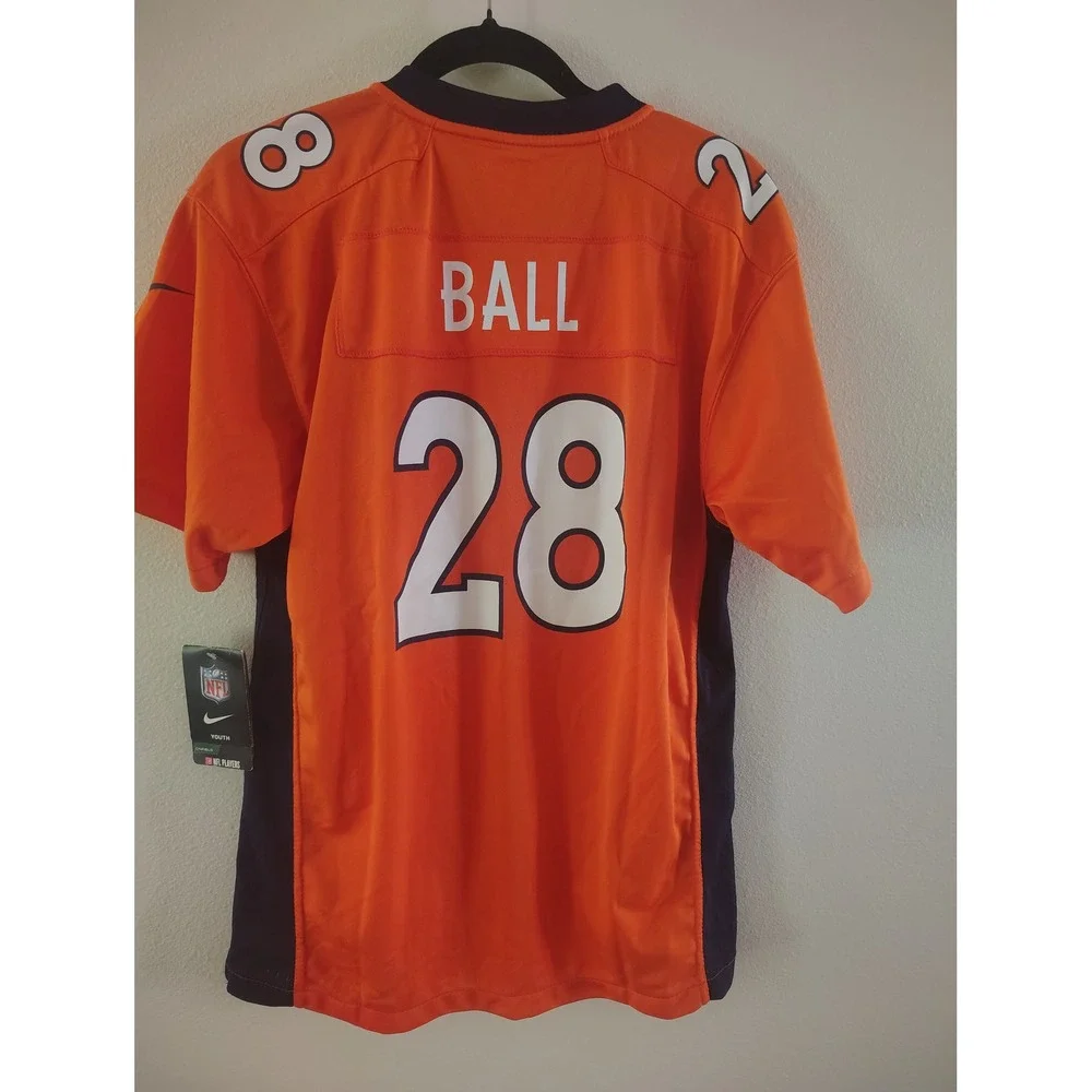 Nike Denver Broncos Montee Ball 28 Youth XL Jersey‎ Orange NFL On Field New